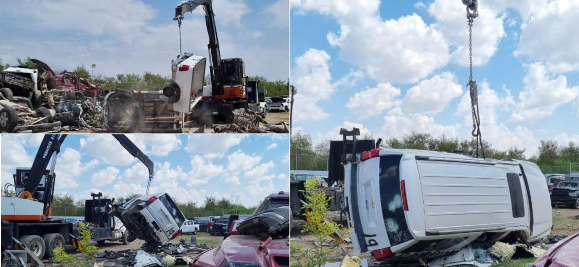 Destruye la FGR vehículos blindados; fueron incautados en choques con la delincuencia