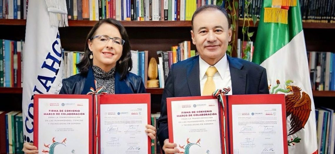 Firman convenio de colaboración entre el Gobierno de Sonora y Conahcyt