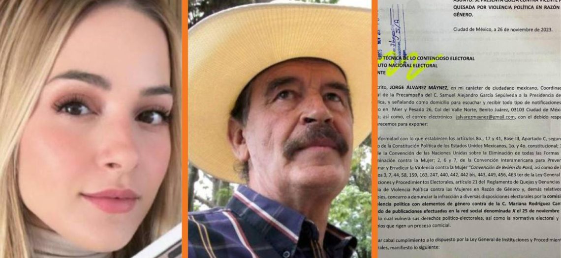 Movimiento Ciudadano interpone queja contra Vicente Fox por sus comentarios hacia Mariana Rodríguez