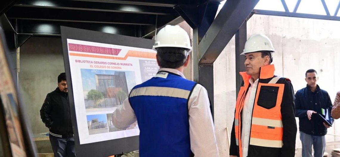 Presenta 85% de avance construcción de biblioteca del Colegio de Sonora
