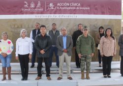 Realiza Ayuntamiento de Guaymas lunes cívico en la primaria Héroes del 13 de Julio.