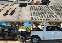 Aseguran vehículos, armas y droga en el golfo de Santa Clara