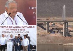 AMLO encarga a al gobernador el acueducto yaqui; él, afirma, ya se va a jubilar; afirma que lo sustituirá una persona “que piensa igual que ustedes”