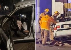 Fuerte accidente vehicular deja tres heridos en Guaymas
