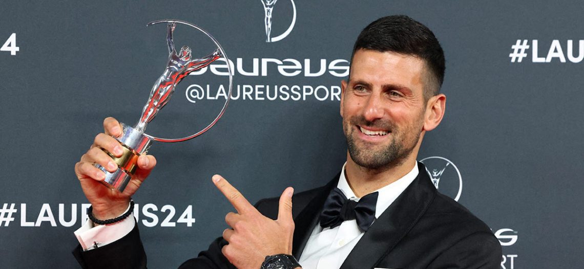 Novak Djokovic encabeza ganadores de los premios Laureus 2024