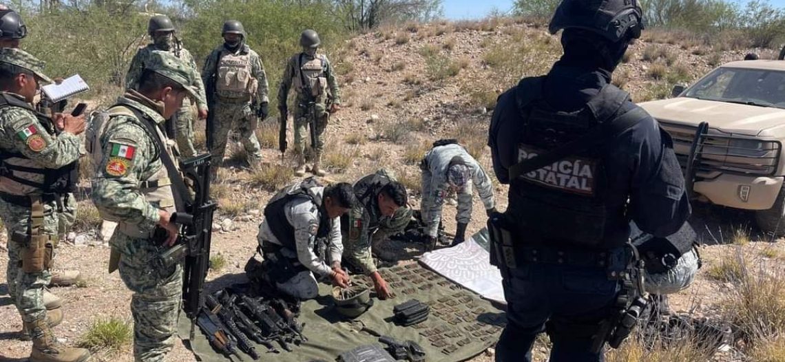 La guerra del desierto: aseguran arsenal y material bélico en Trincheras