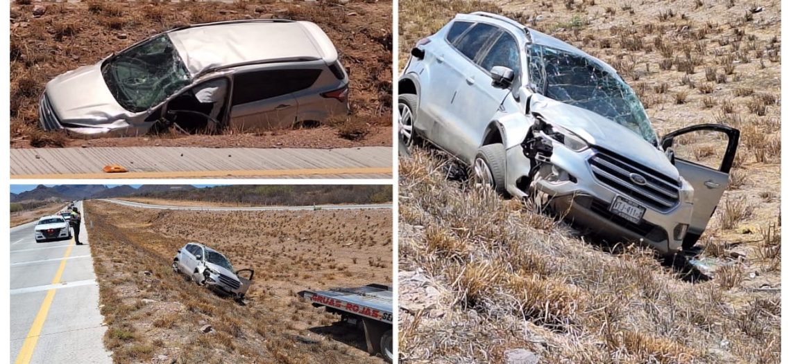 Accidente en la Salida Norte de Guaymas Deja Dos Heridos