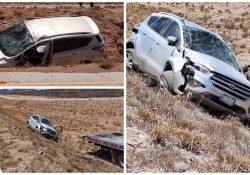 Accidente en la Salida Norte de Guaymas Deja Dos Heridos