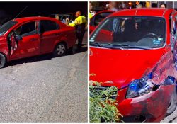Accidente vehicular en Blvd Benito Juárez de la San Vicente