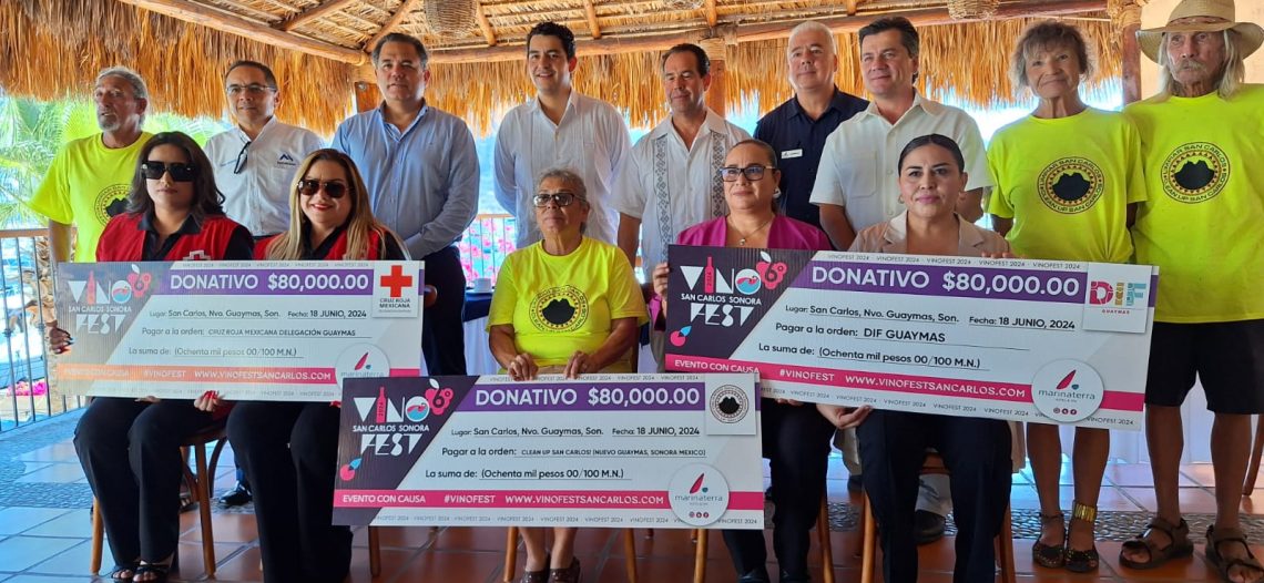 Entrega Vino Fest donativo a organizaciones altruistas