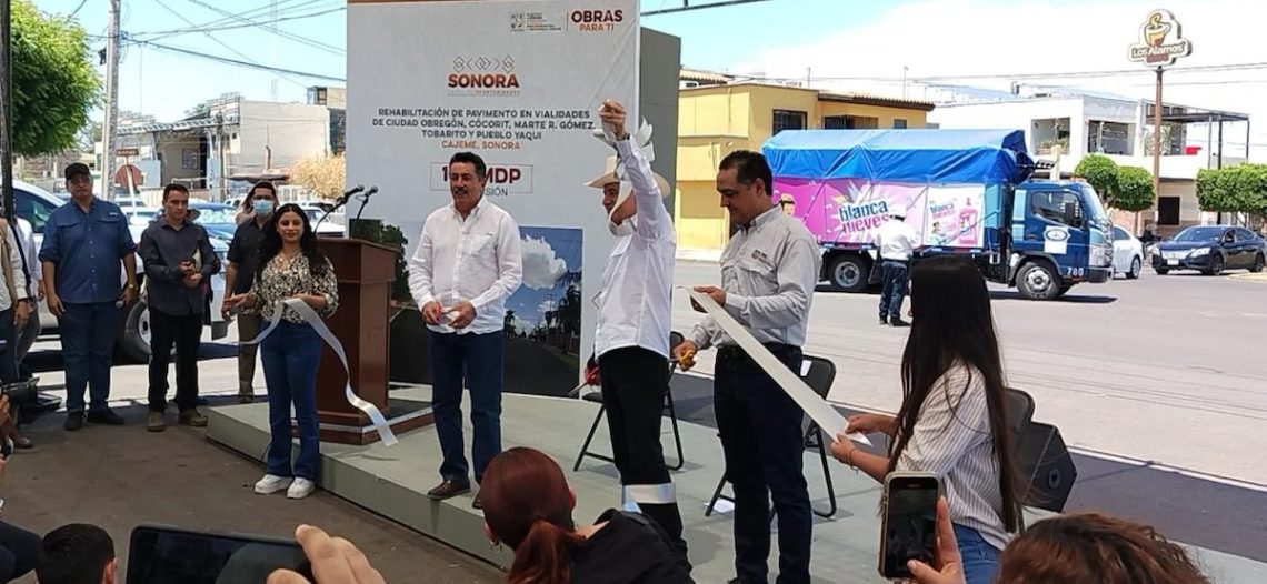 Entrega Gobierno de Sonora rehabilitación de vialidades en Cajeme