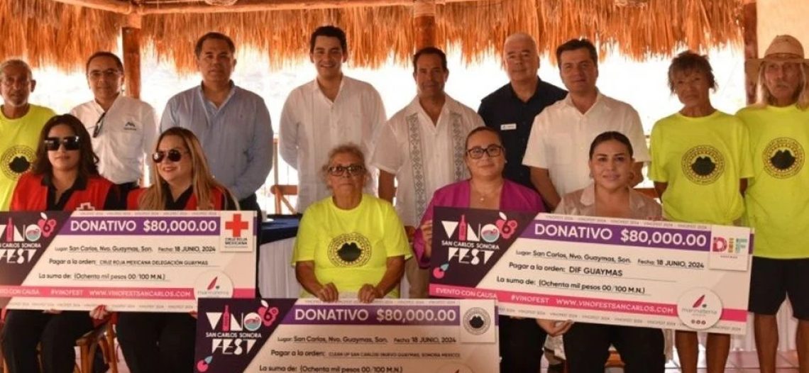 Entregan ganancias del VinoFest 2024 a instituciones de beneficencia