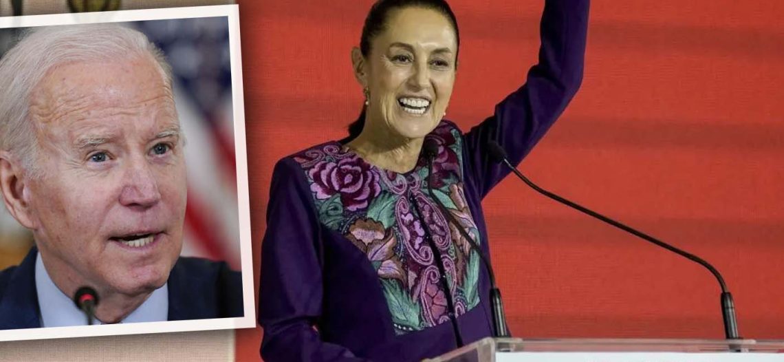 El presidente de  Estados Unidos, Joe Biden, felicita a Claudia Sheinbaum por su triunfo como la primera mujer presidenta de Méxic