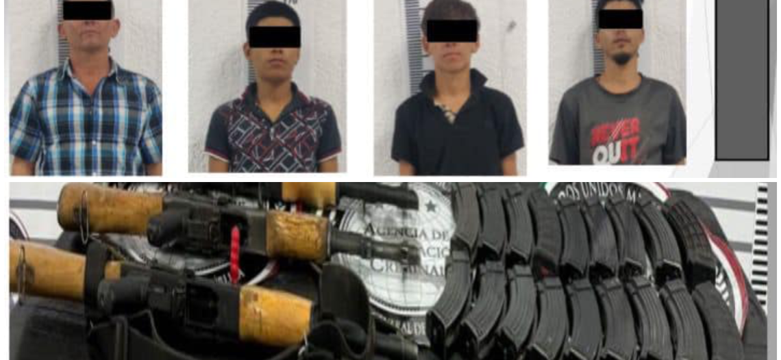 Detenidos 5 sujetos con arsenal en Hermosillo