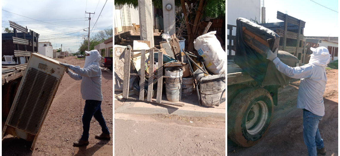 Participan familias en Jornada de Descacharre promovida por el Ayuntamiento de Guaymas