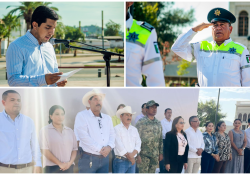 Realizan ceremonia de izamiento de Bandera