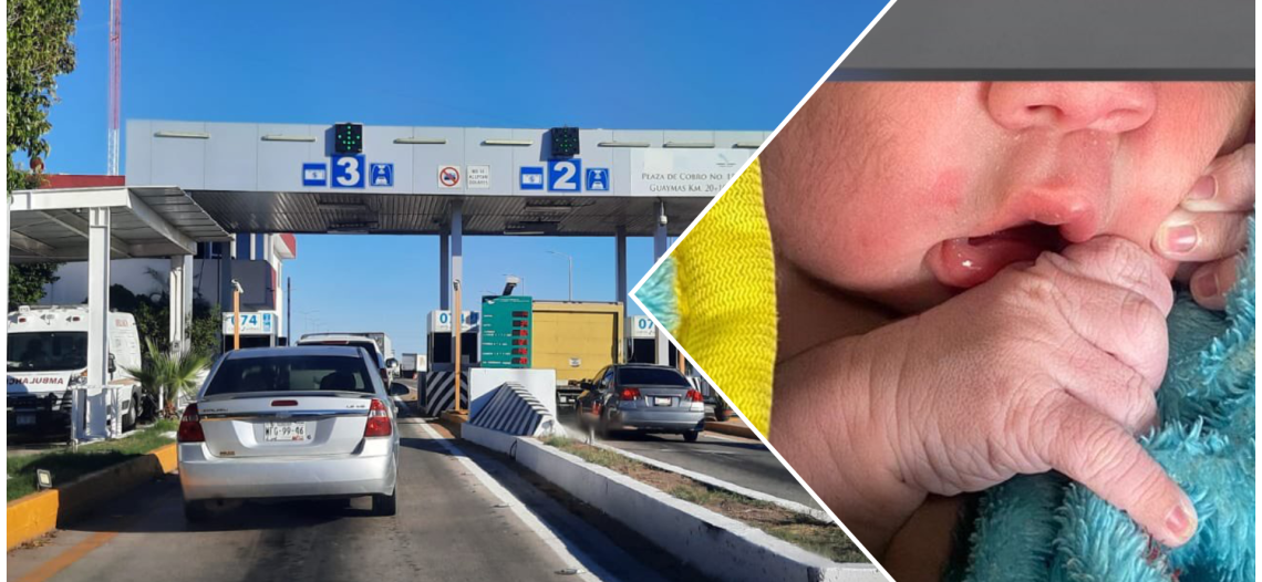 Nace Bebé en Baños de Caseta en el Libramiento Guaymas-Obregón