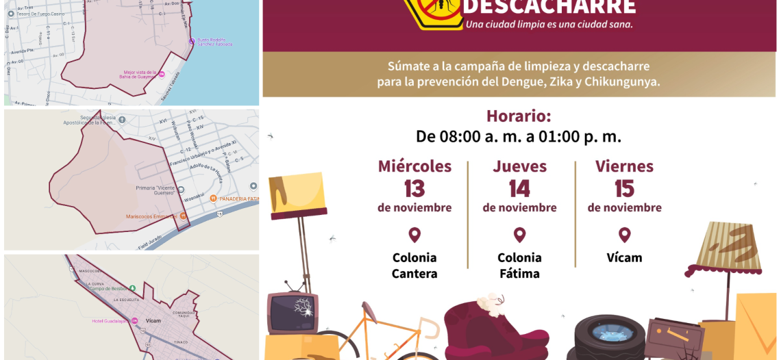 Invita Ayuntamiento de Guaymas a participan en próxima Jornada de Descacharre.