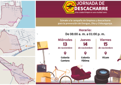 Invita Ayuntamiento de Guaymas a participan en próxima Jornada de Descacharre.