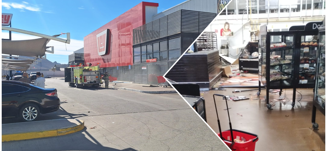 Explosión por acumulación de gas en supermercado al norte de guaymas