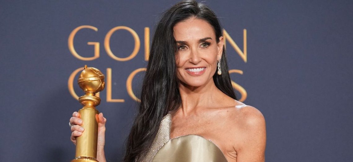 Demi Moore impacta con su discurso en los Globos de Oro 2025