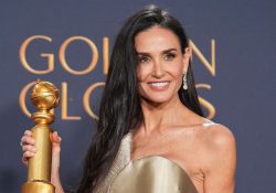 Demi Moore impacta con su discurso en los Globos de Oro 2025