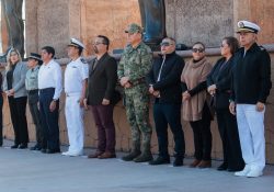 Realiza Ayuntamiento de Guaymas ofrenda y guardia de honor a Abelardo L. Rodríguez Guaymas, Sonora, 13. de febrero de 2025