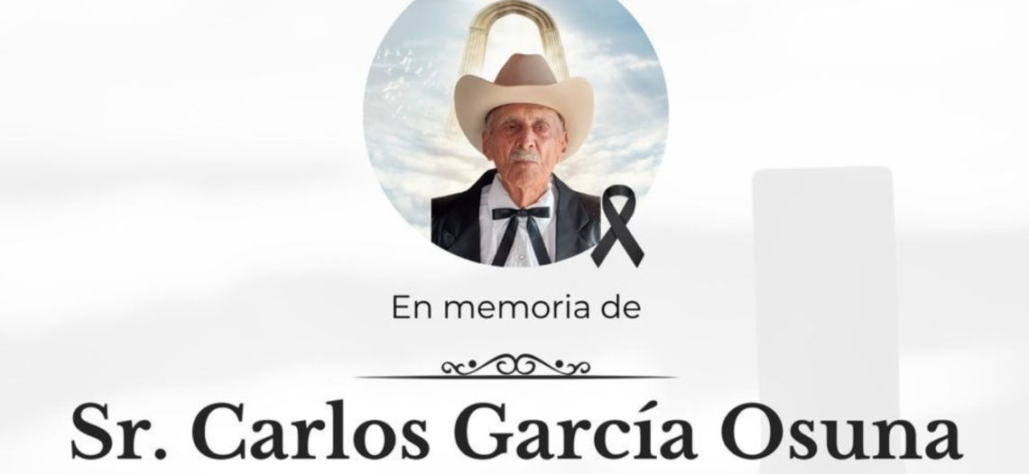 Falleció don Carlos García Osuna; la Unión Ganadera Local le ofreció un reconocimiento en diciembre
