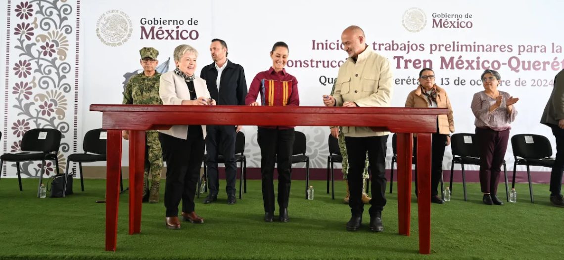 Establece Sheinbaum arranque de obras del Tren México-Querétaro