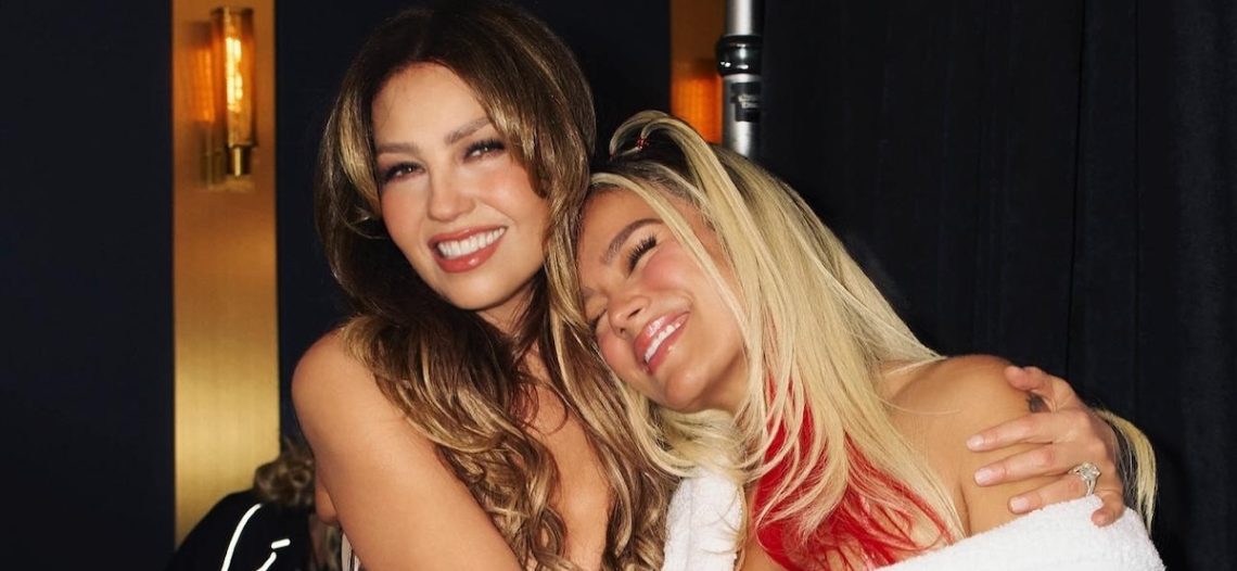 Thalía corona a Karol G como la nueva tropicoqueta en su nuevo álbum