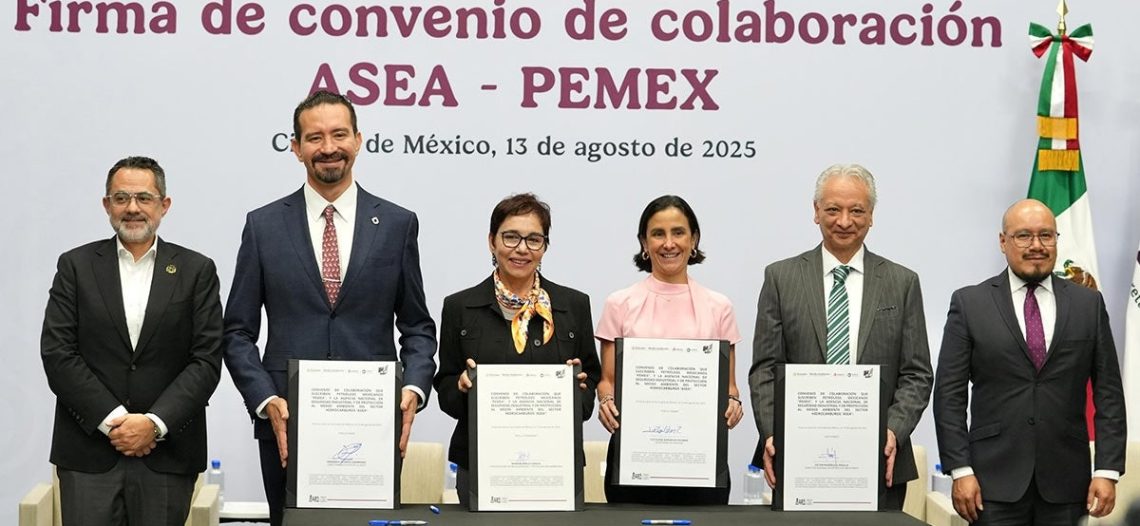 ASEA y Pemex firman convenio para control de emisiones y vigilancia ambiental