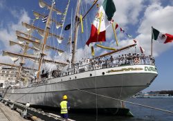Buque Cuauhtémoc inicia pruebas de navegación en Nueva York