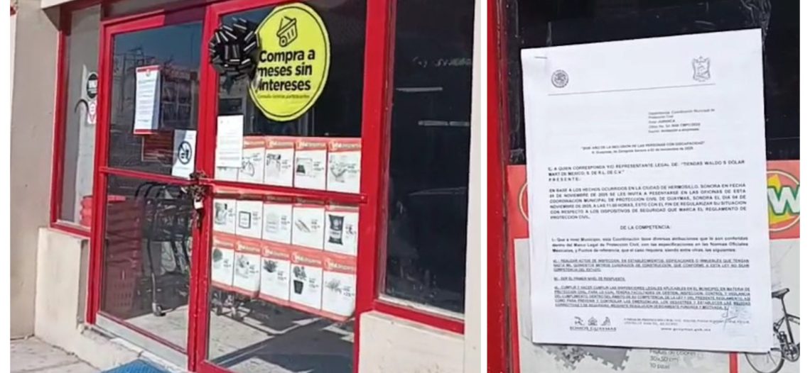 Protección Civil revisa comercios en Guaymas