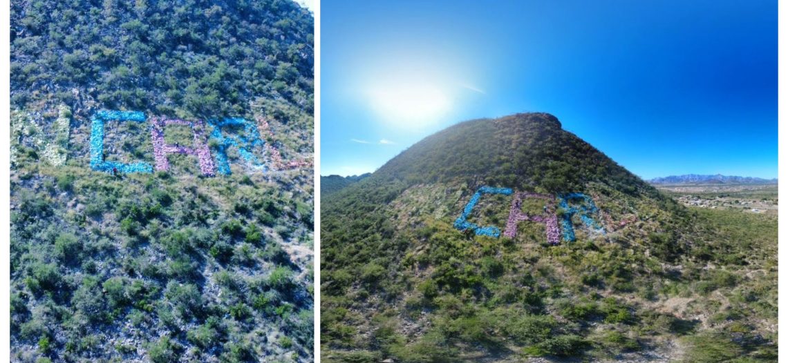 Inician pintado de letras monumentales en San Carlos