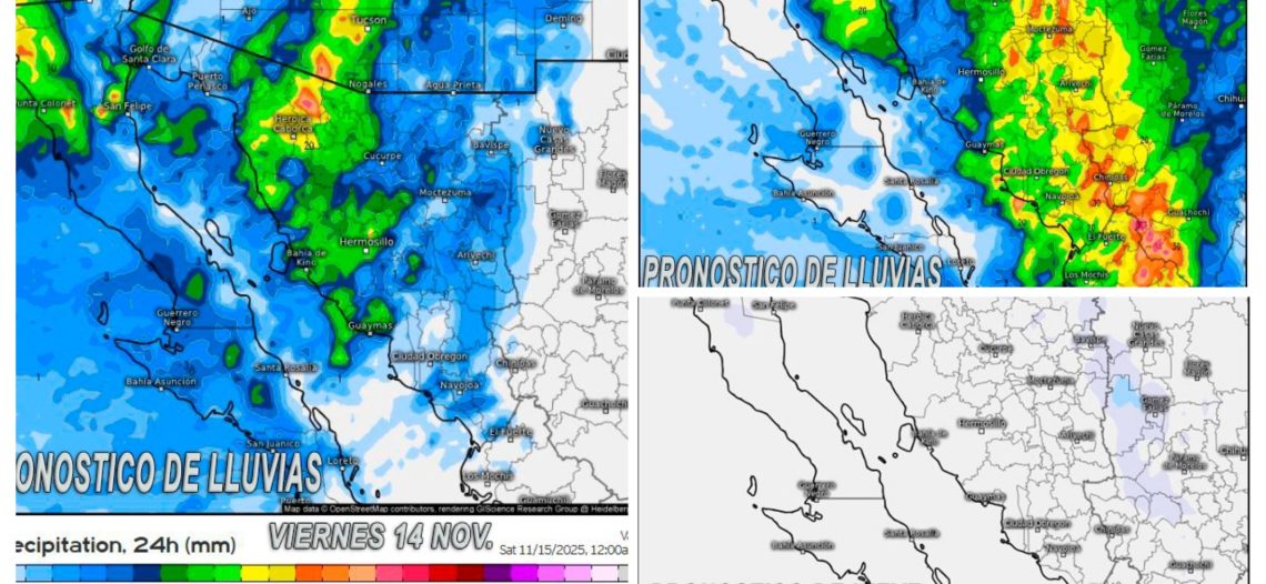 Probabilidad de lluvias en Guaymas y Empalme para el fin de semana