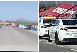 Cierre de circulación en la carretera Guaymas – Hermosillo, por accidente