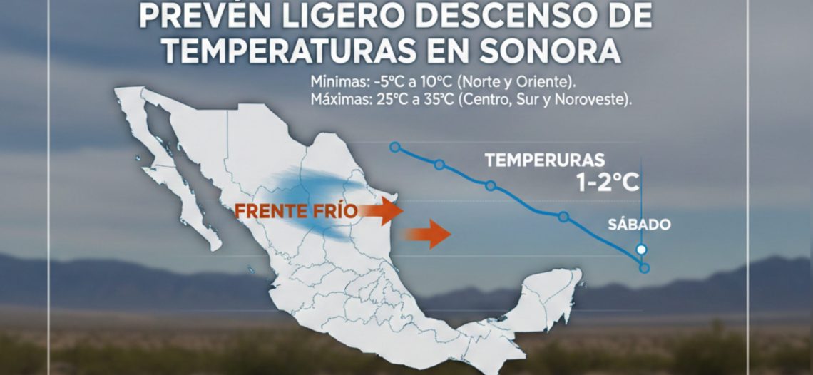 Prevén descenso de temperaturas a partir de este sábado en Sonora