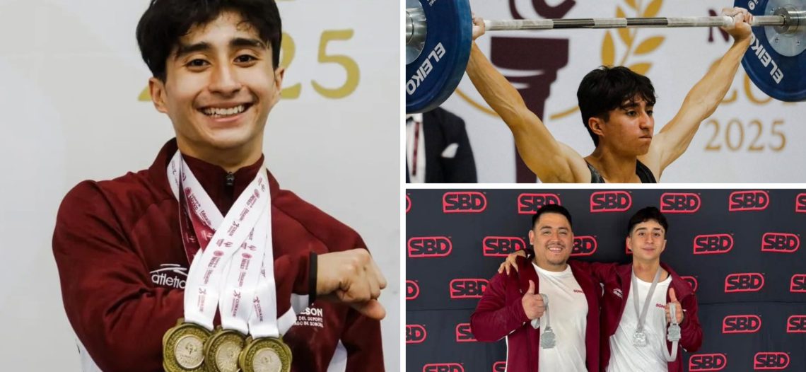 Cierra guaymense Daniel Velázquez 2025 con destacada participacion en evento nacional de pesas