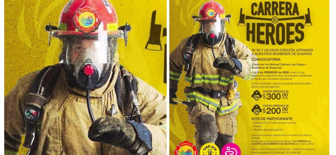 Proyectan carrera en apoyo a Bomberos de Guaymas
