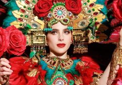 Fátima Bosch deslumbra con un traje inspirado en la diosa Xochiquétzal