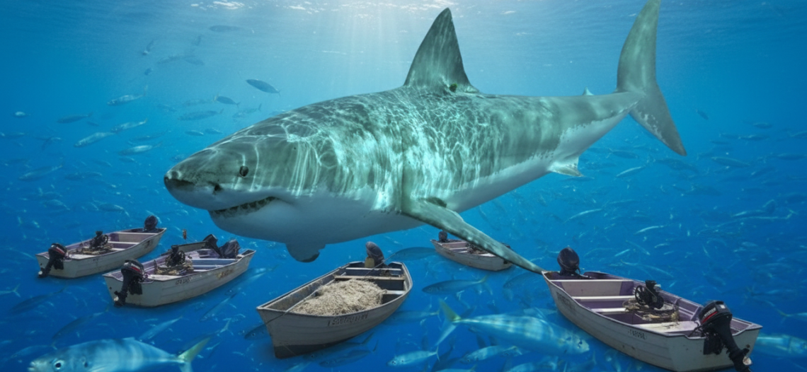 Advierten a pescadores por temporada de riesgo de tiburones