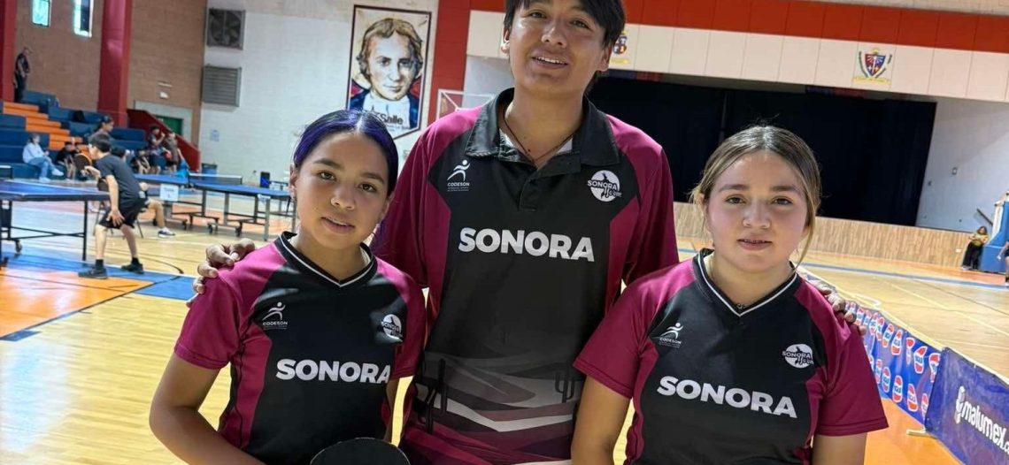 Destacan niñas guaymenses en campeonato nacional de tenis de mesa
