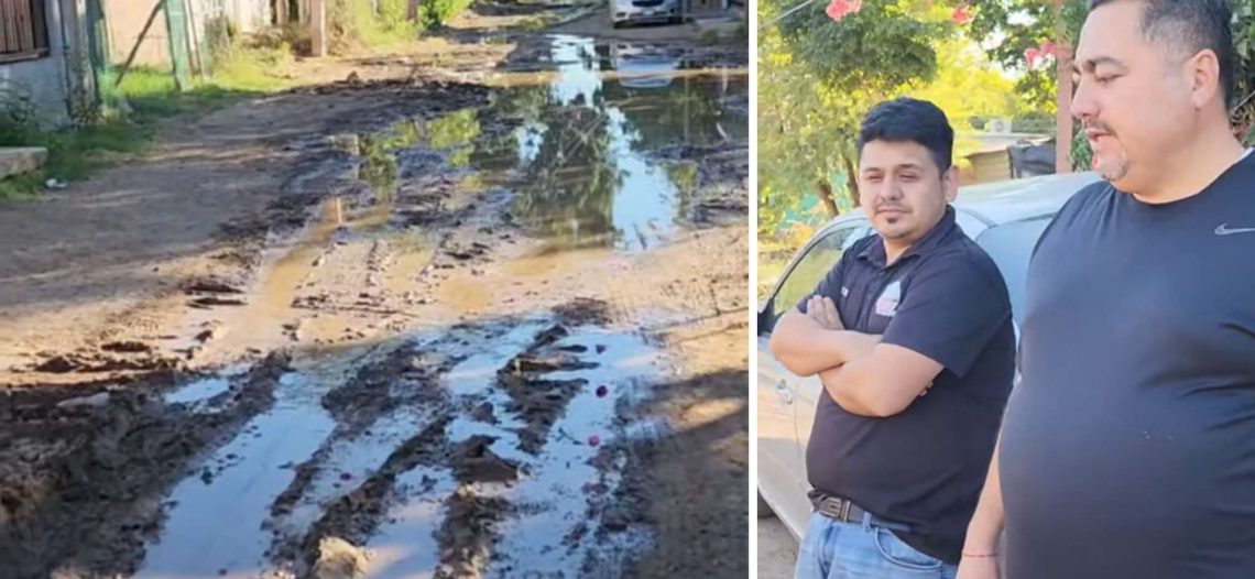 Sufren derrame de agua en colonia Jordan, de Empalme