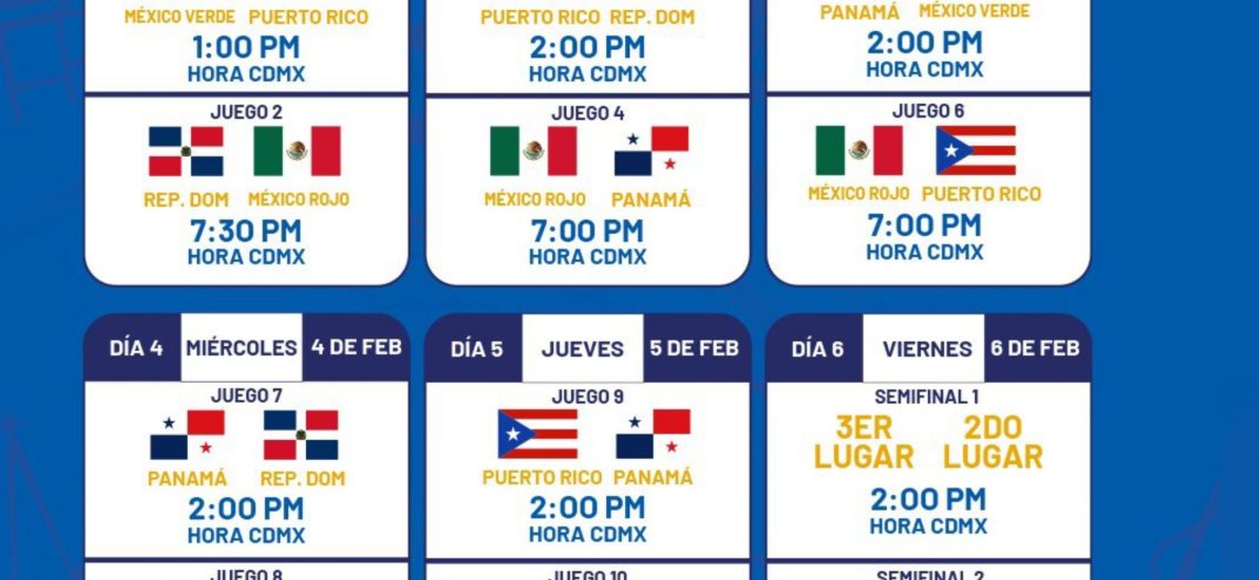 Revelan rol de juegos de la Serie del Caribe; México tendrá dos equipos