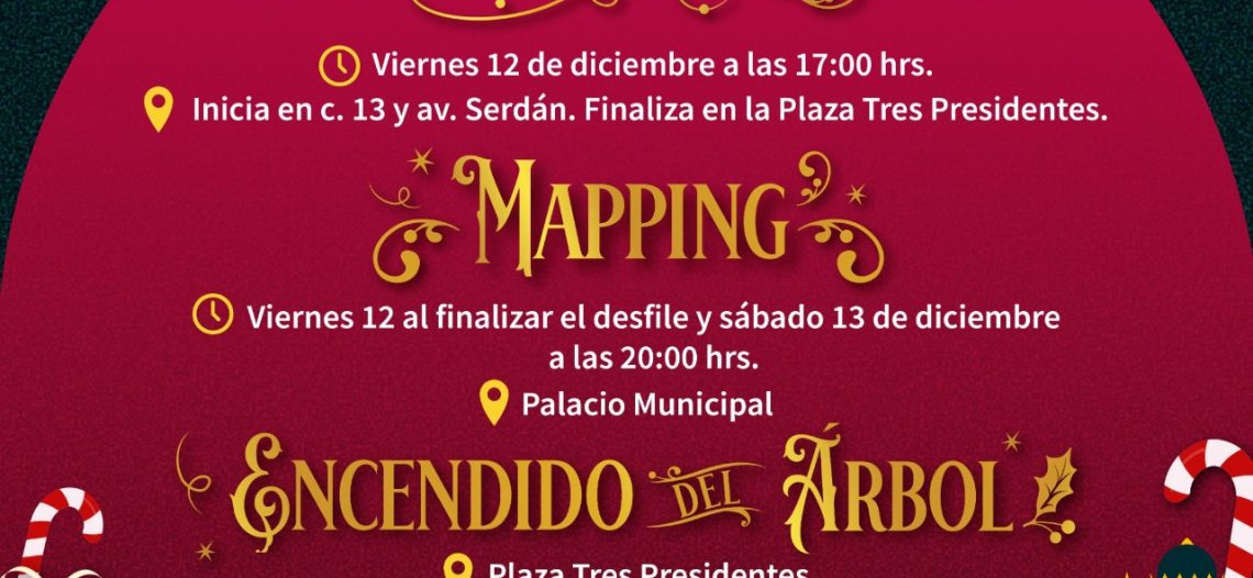 Realizarán desfile y encenderán el árbol de Navidad