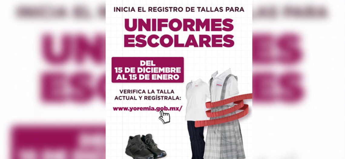 Actualizan tallas de uniformes escolares en Sonora