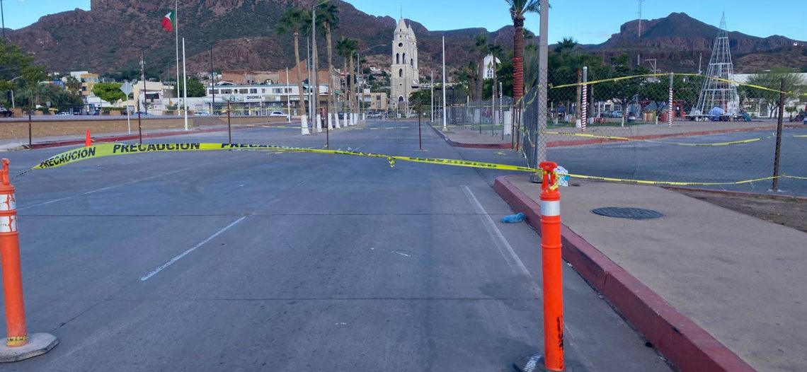 Cierran la Calle 24 por instalación de la Villa del Pueblo en Guaymas