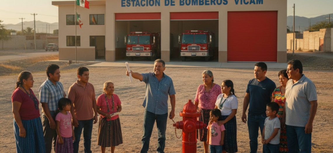 Piden en Vicam apoyo para estación de bomberos