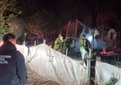 Voraz incendio destruye vivienda humilde en Empalme; no se reportan víctimas