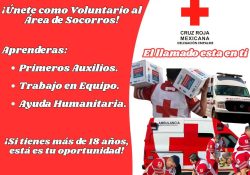 Invita Cruz Roja Empalme a sumarse como voluntarios